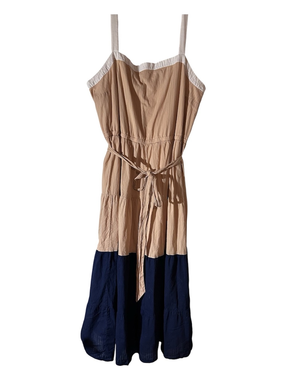 Lane Bryant Beige and Navy Colorblock Maxi Dress - Picture 2 of 9